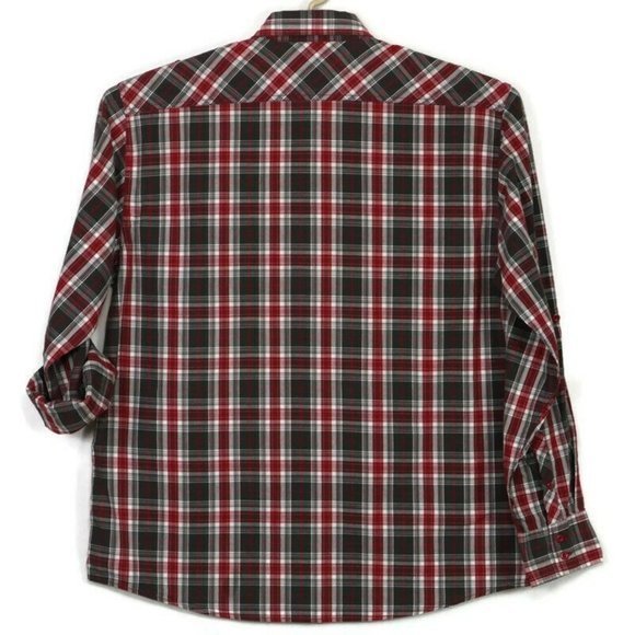 Eighty Eight Shirt Manchester Football Club Red Gray Plaid XXL - Picture 2 of 12